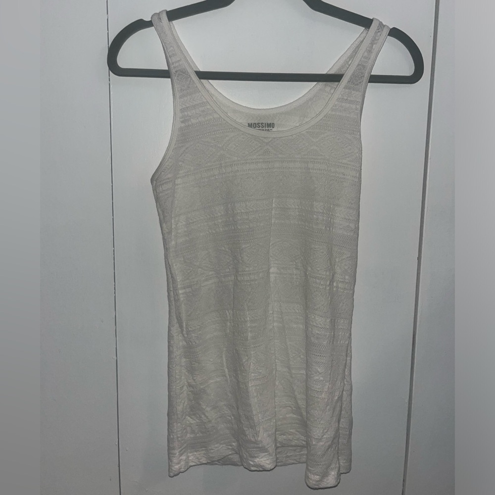 Mossimo Supply Co. Women’s Classic Cotton Geometric Print Tank Top Small – White